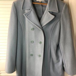 Women's Calvin Klein Winter Peacoat Sz XL Light blue Excellent Condition